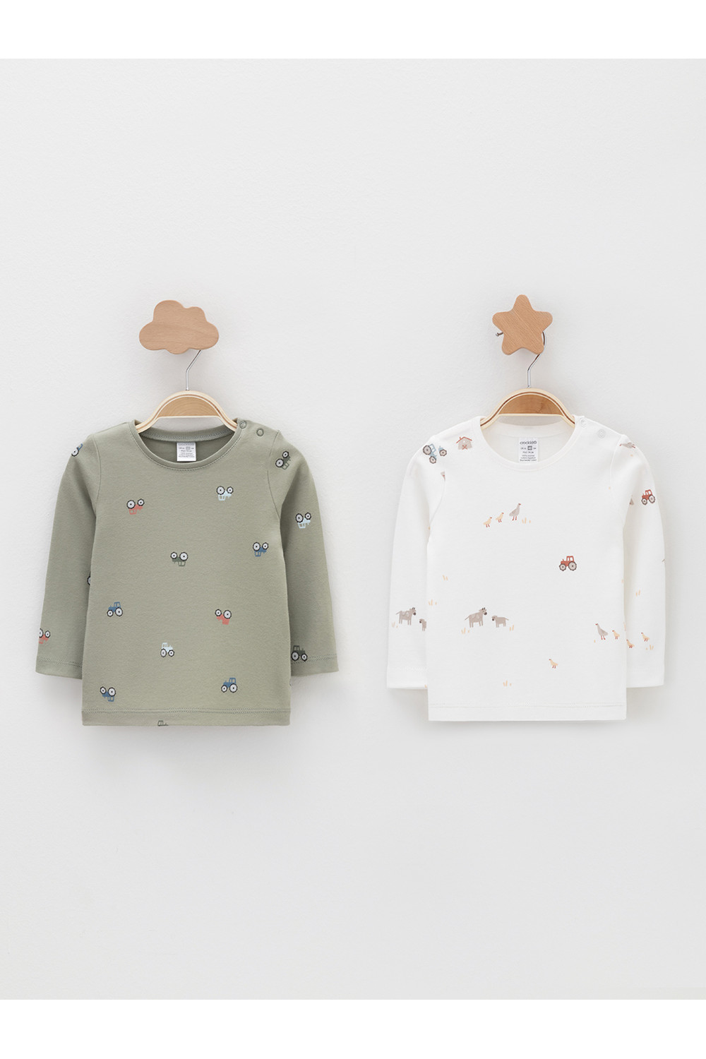 Crockid Набор джемпер К 301944-2уп хаки Н031.1, молочный Н103 Crockid