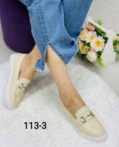 Aborino (Fashion) T-E113-3Z Мокасины женские беж иск кожа