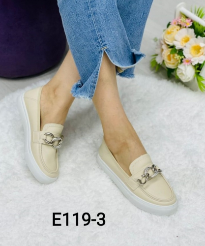 Aborino (Fashion) T-E119-3Z Мокасины женские беж иск кожа
