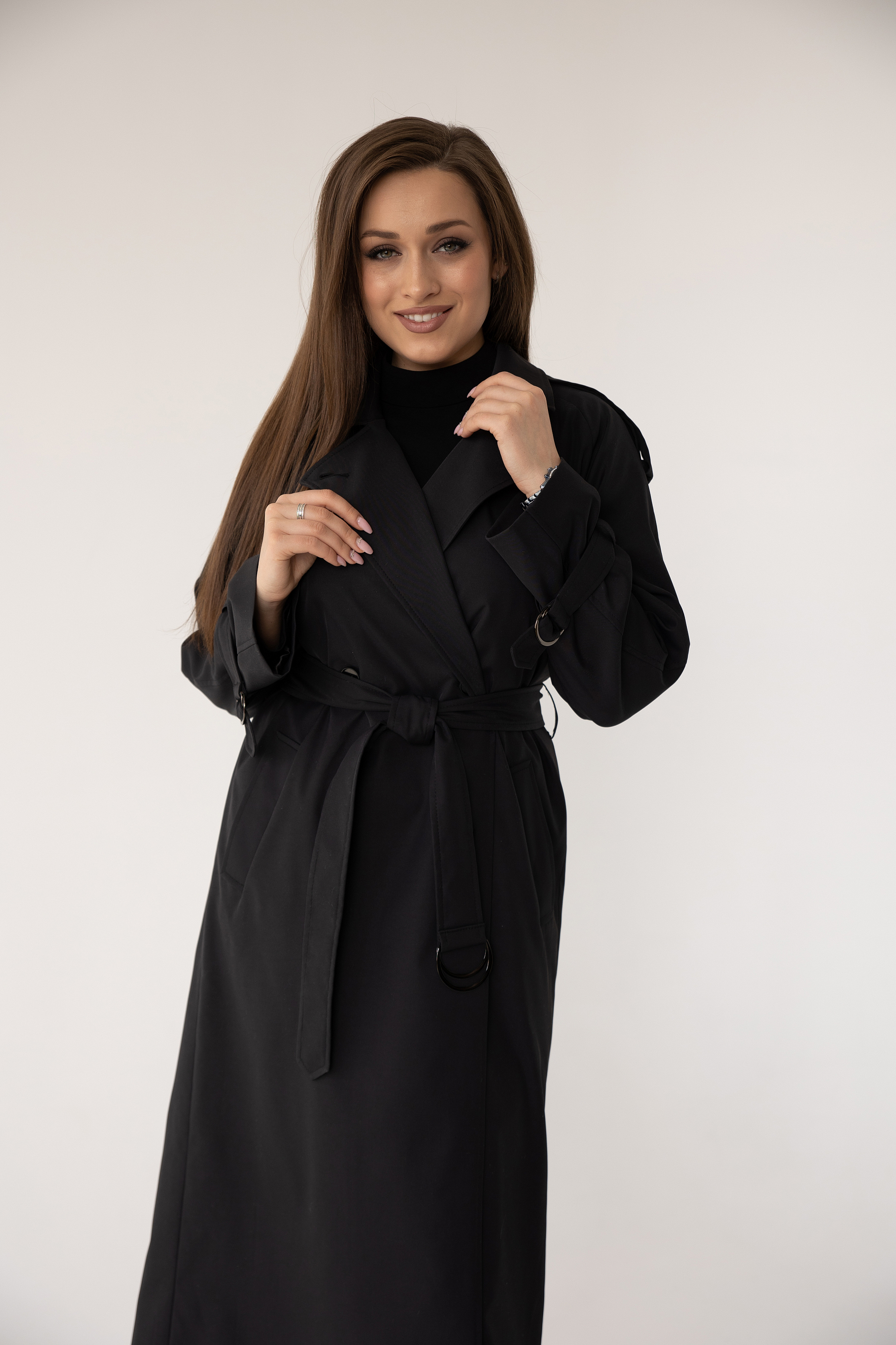 СТ. ЦЕНА 4800 руб//Плащ женский 1828 (черный)