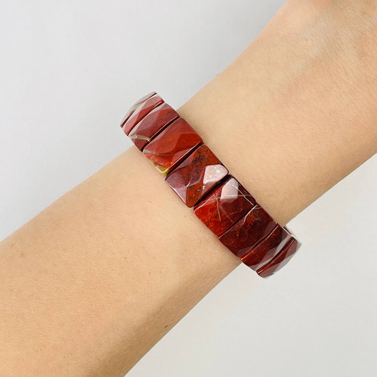 Радуга Самоцветов Браслет из кирпичной Яшмы