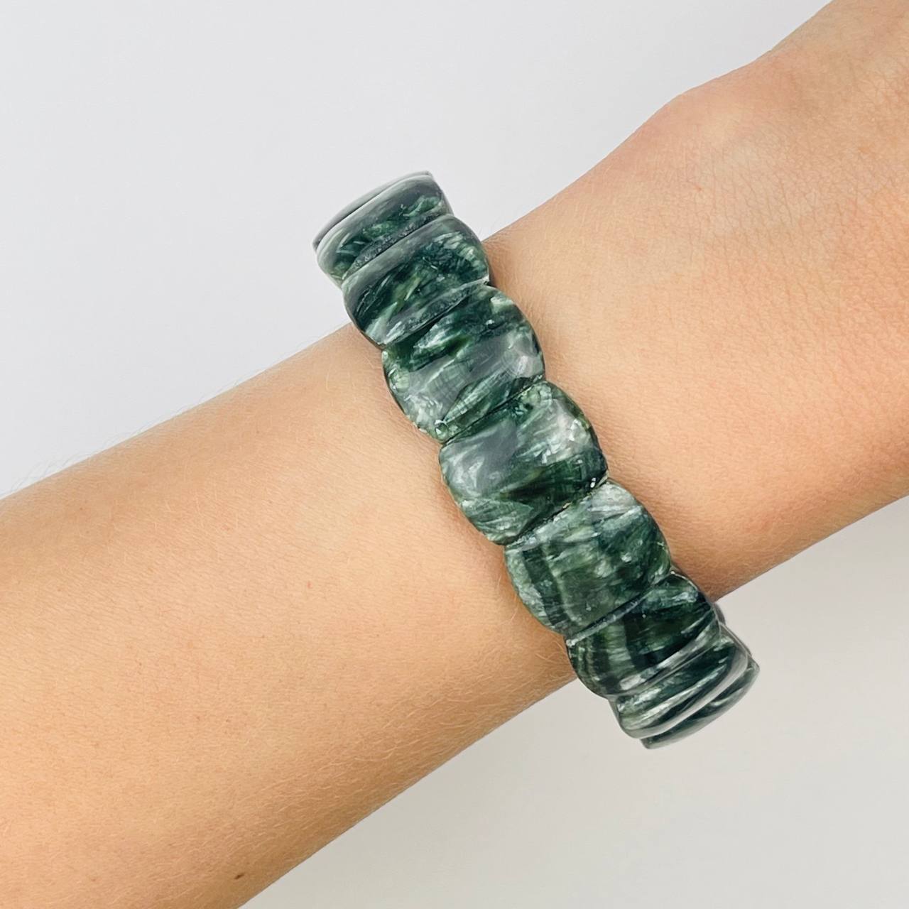 Радуга Самоцветов Браслет из камня Серафинит