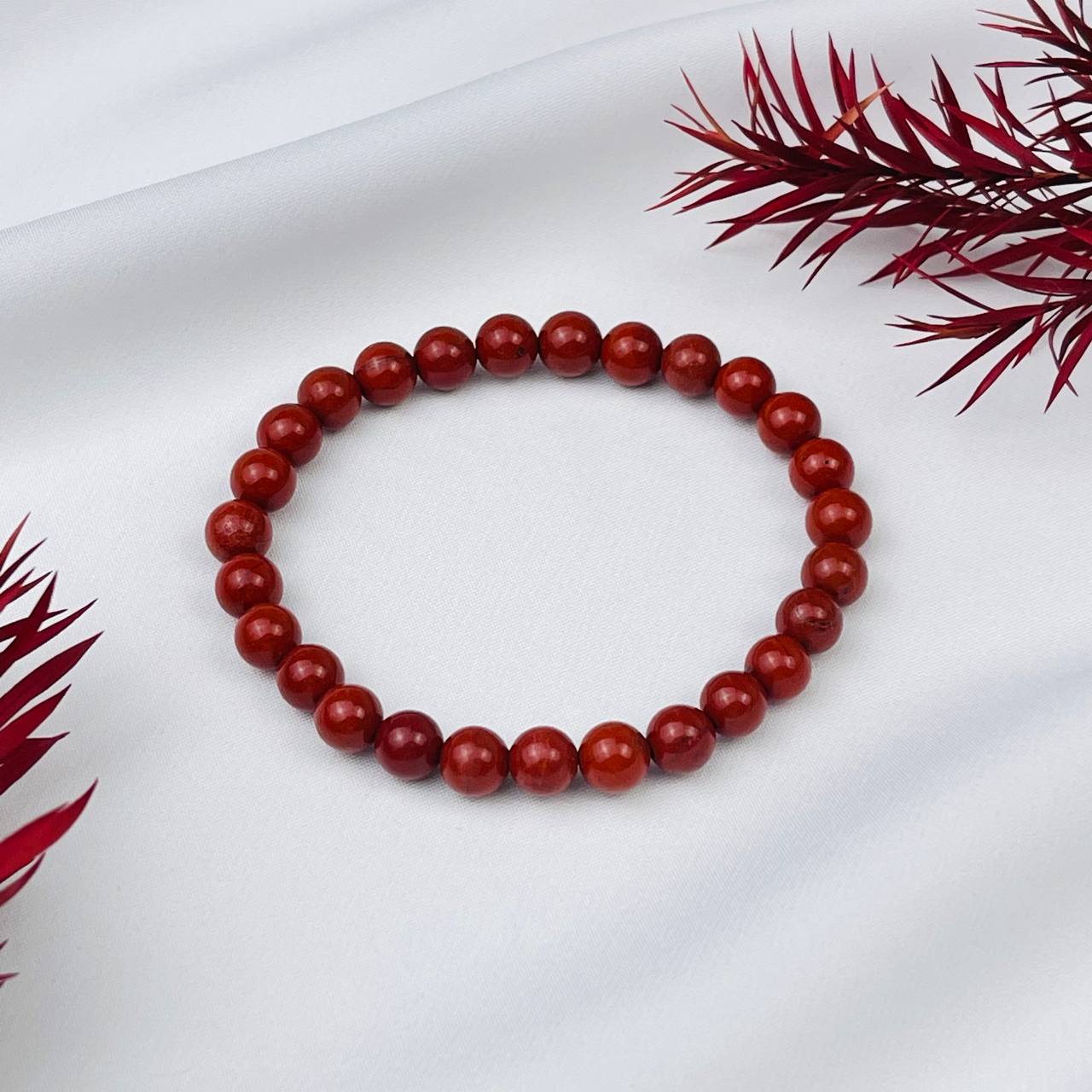 Радуга Самоцветов Браслет из кирпичной Яшмы