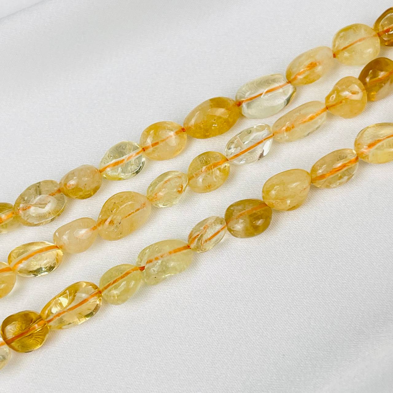 Радуга Самоцветов Бусины для украшений из Цитрина (галтовка)