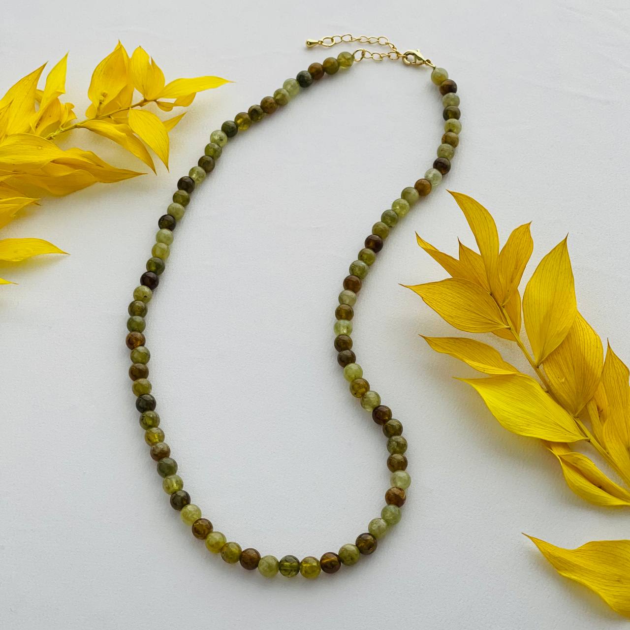 Радуга Самоцветов Колье из Граната (Гроссуляр)