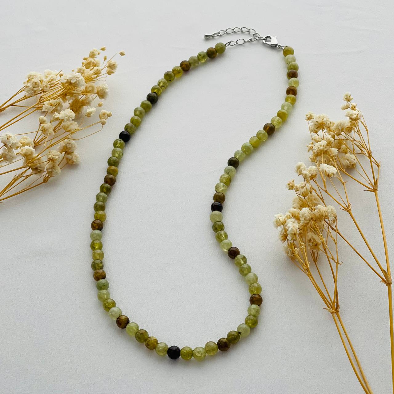 Радуга Самоцветов Колье из Граната (Гроссуляр)