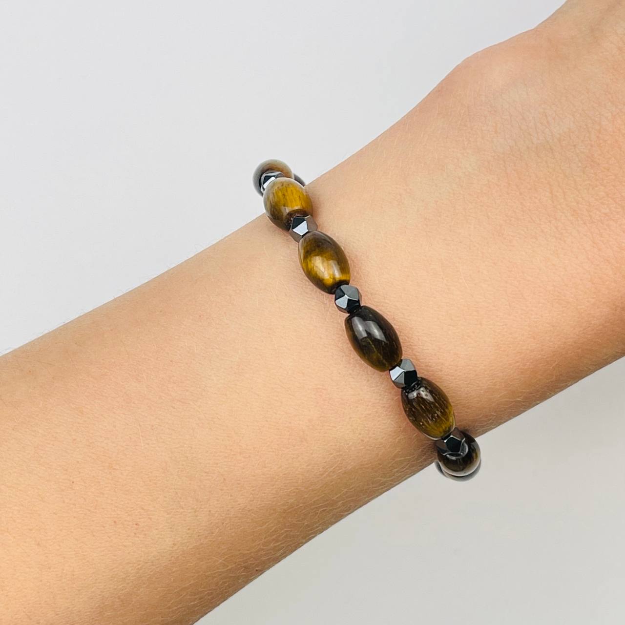 Радуга Самоцветов Браслет из Тигрового глаза и Гематита