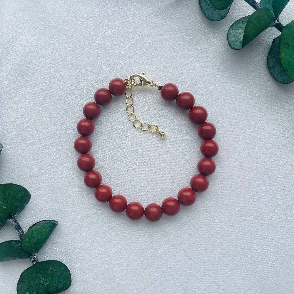 Радуга Самоцветов Браслет из кирпичной Яшмы