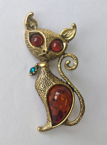 1830 Брошь Кошка Клеопатра