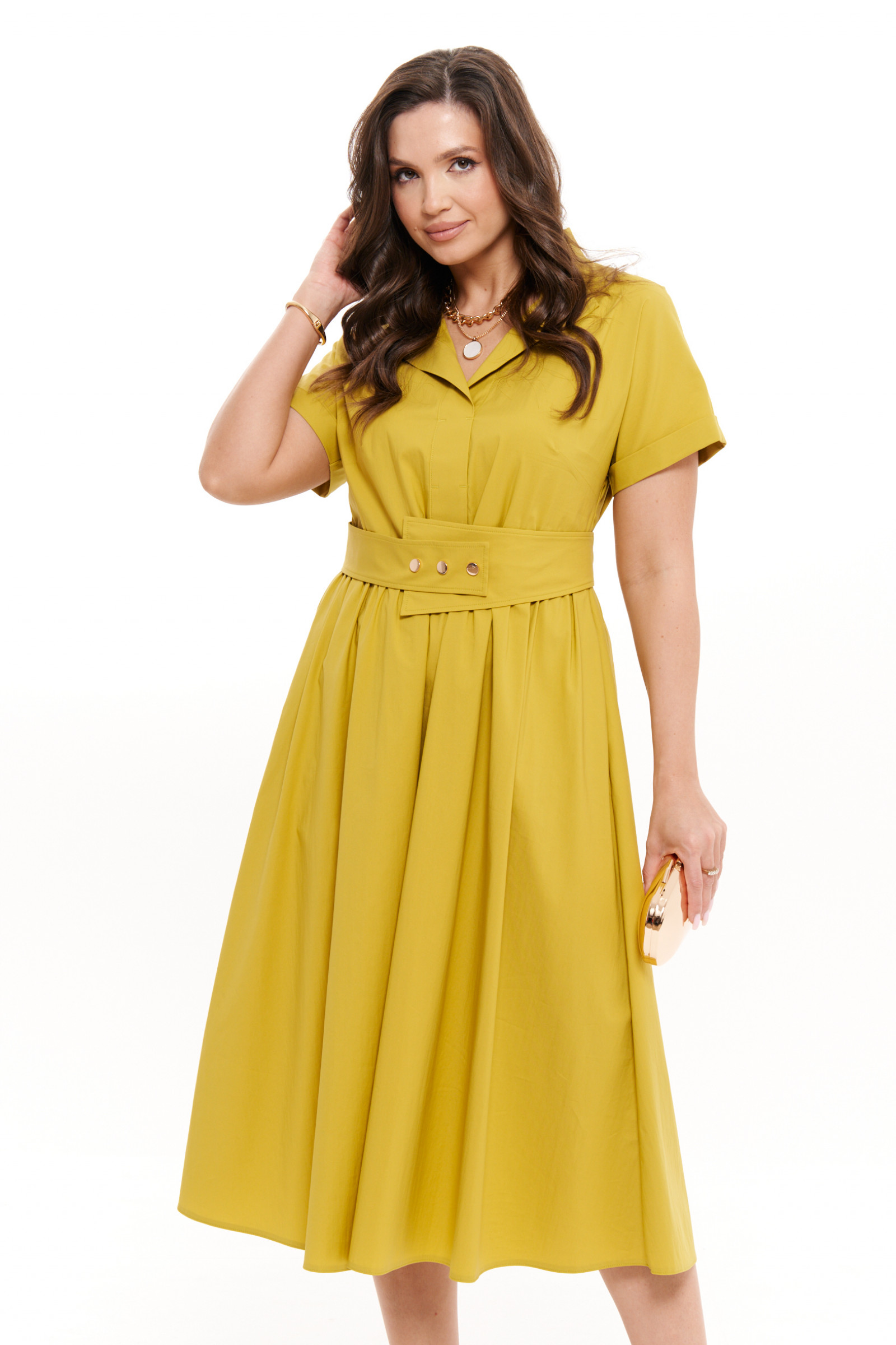 Платье женское 81080 (Горчичный)