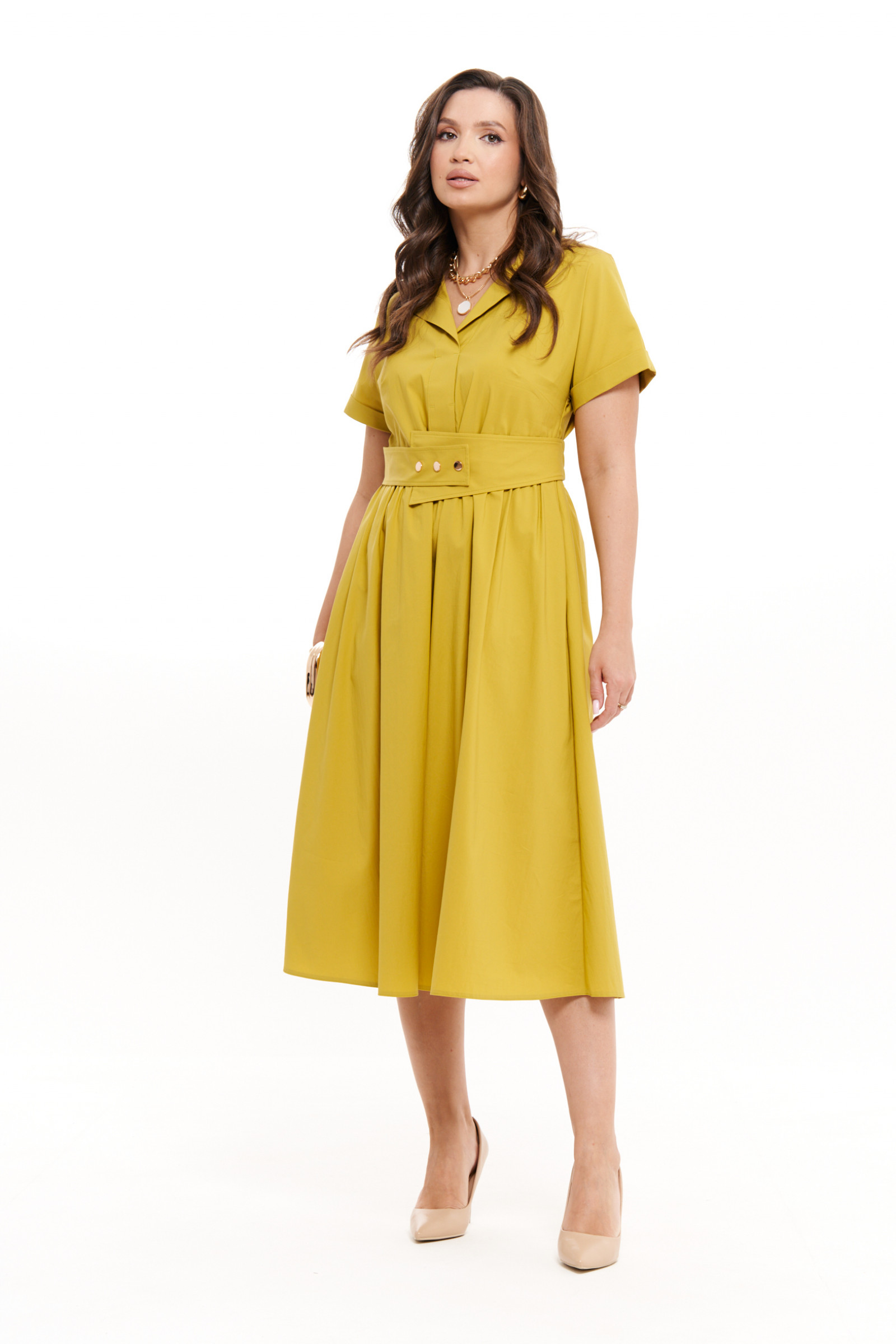 Платье женское 81080 (Горчичный)