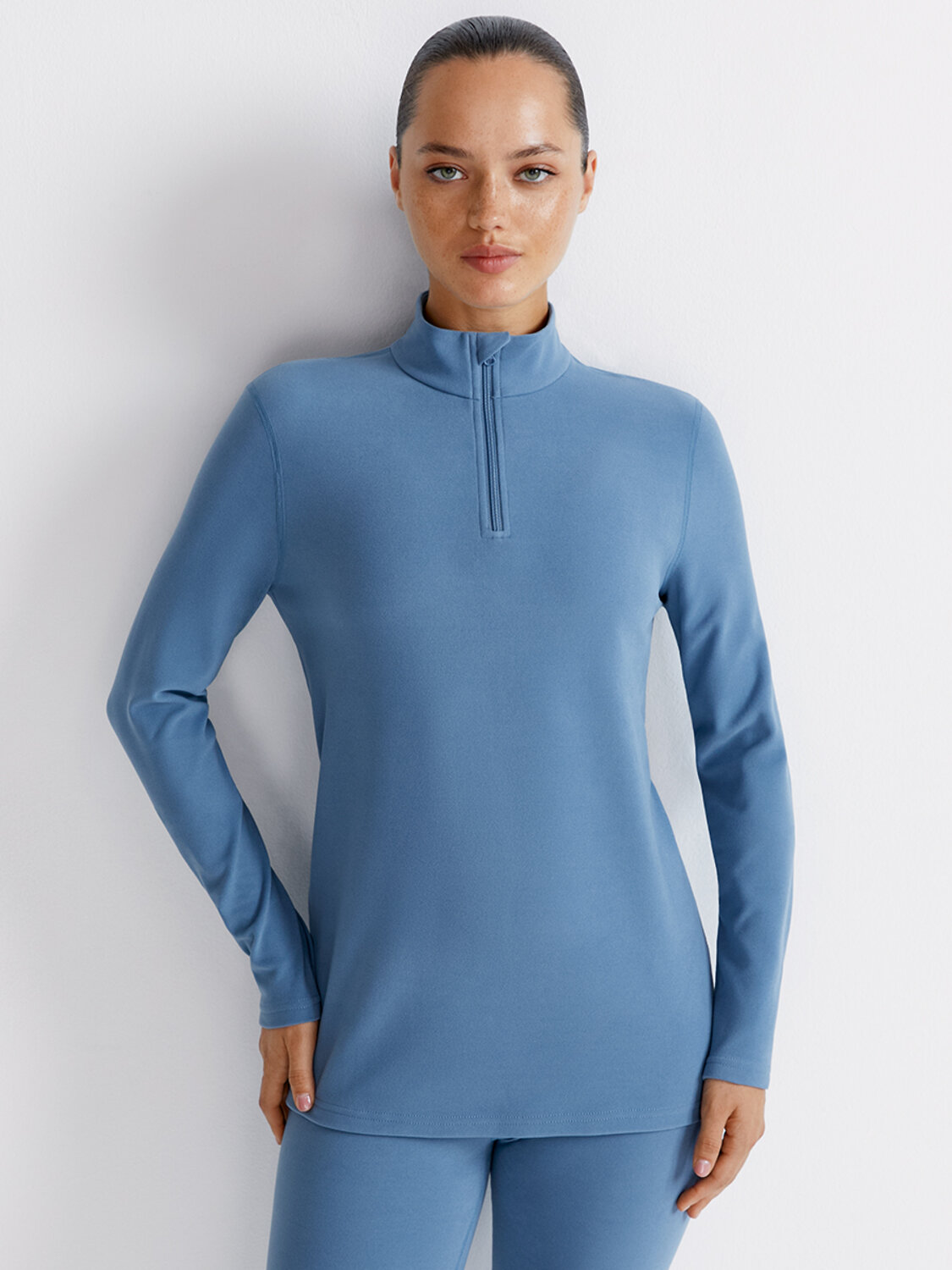 Omsa Лонгслив OmD 1622T PV Лонгслив стойка молния женский