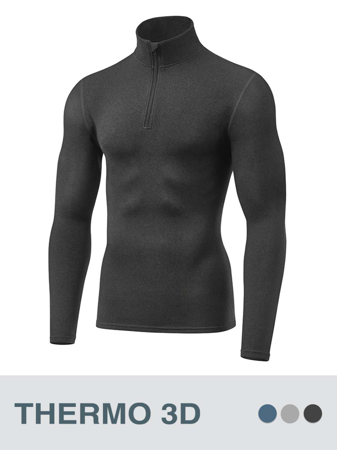 Omsa Лонгслив OmU 1623T 3D Лонгслив стойка молния мужской