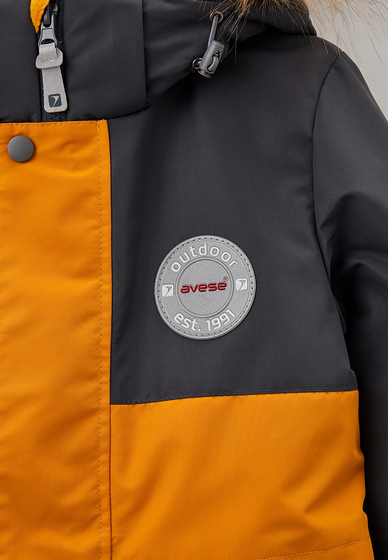 Комбинезон утепленный 23797-425 горчичный/ антрацитовый