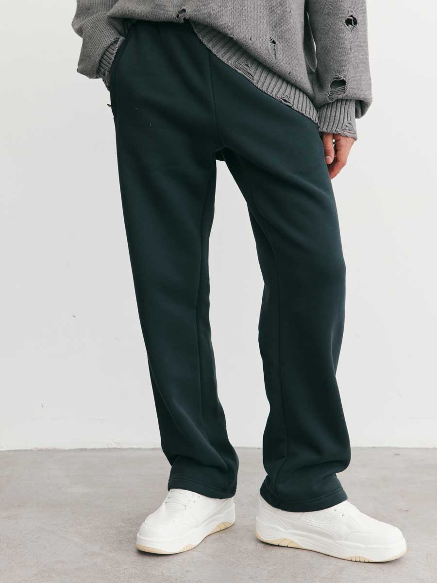 Брюки мужские 25154-511 футер темный мох