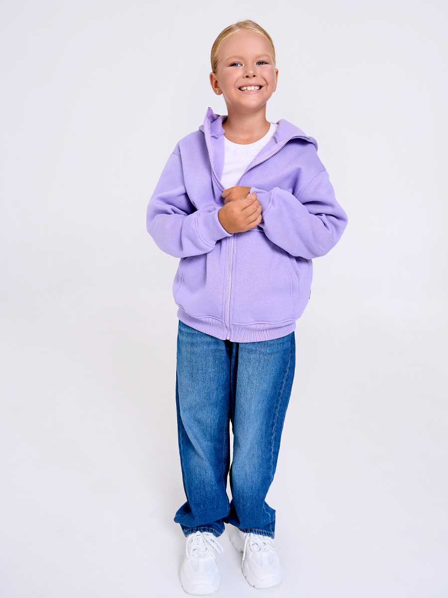 Толстовка детская 23834-449 футер лиловый