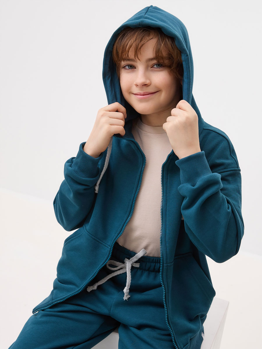 Костюм детский 24814-484 футер изумрудный