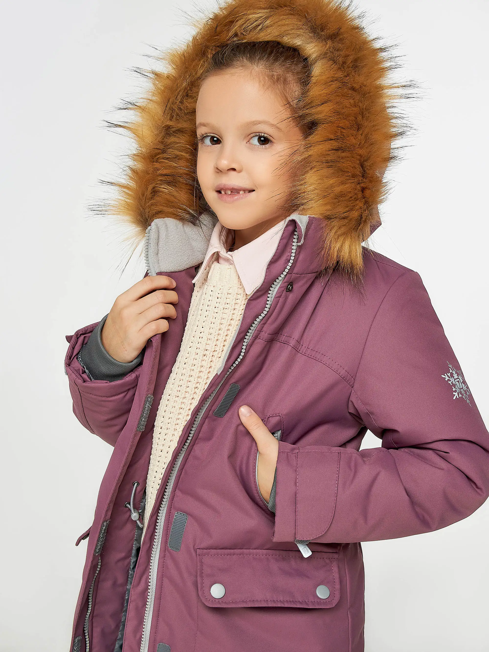 Куртка зимняя 19637-286 лиловый