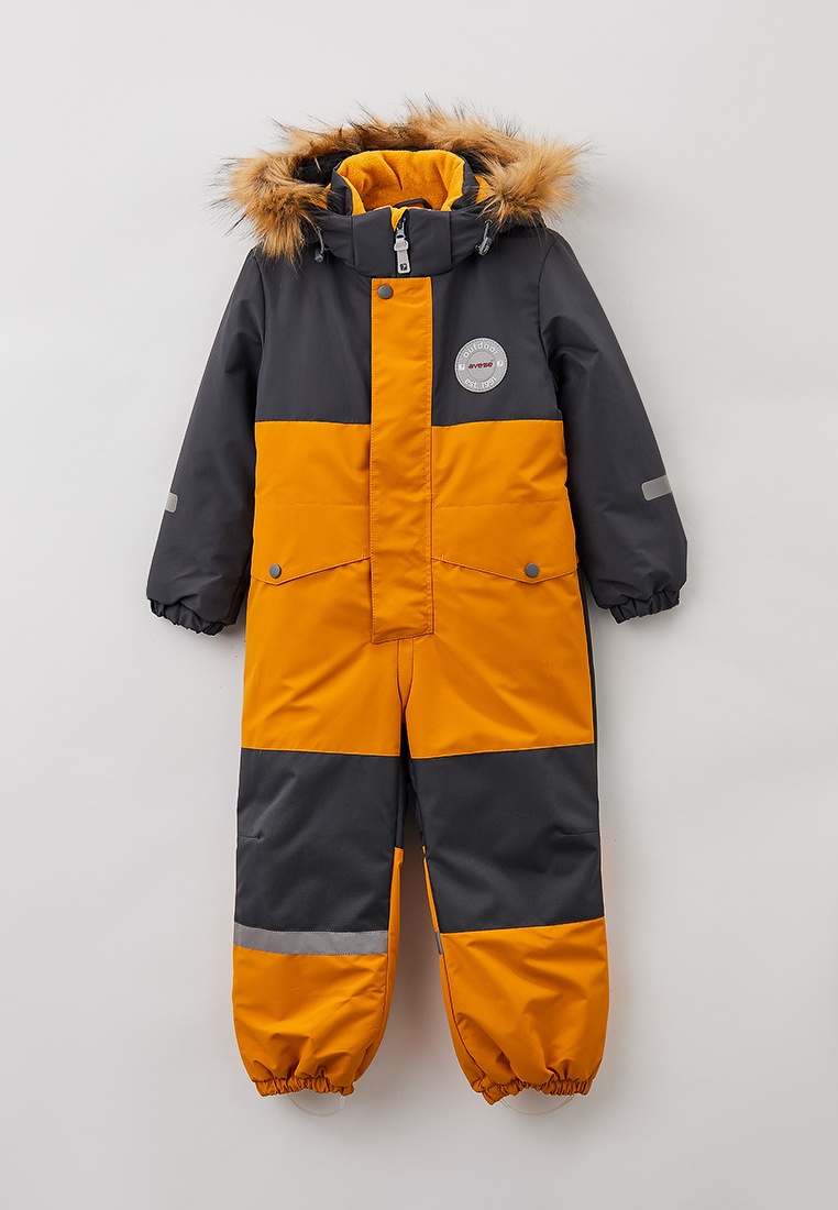 Комбинезон утепленный 23797-425 горчичный/ антрацитовый