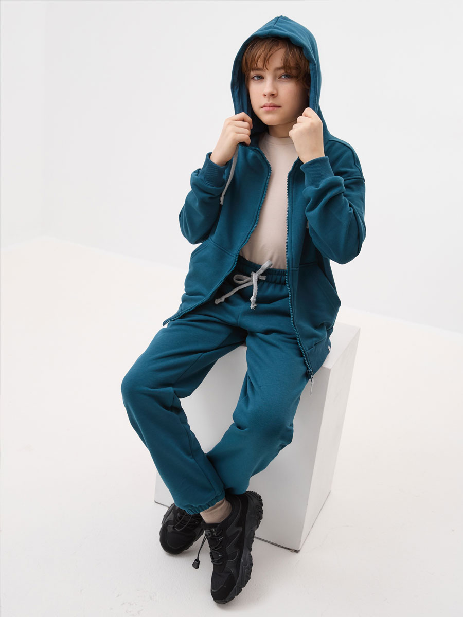 Костюм детский 24814-484 футер изумрудный