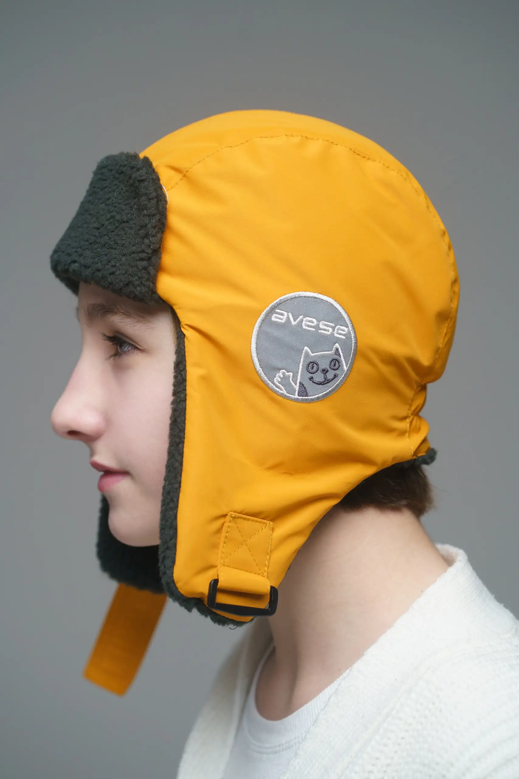 Шапка детская утепленная 23782-07 горчичный