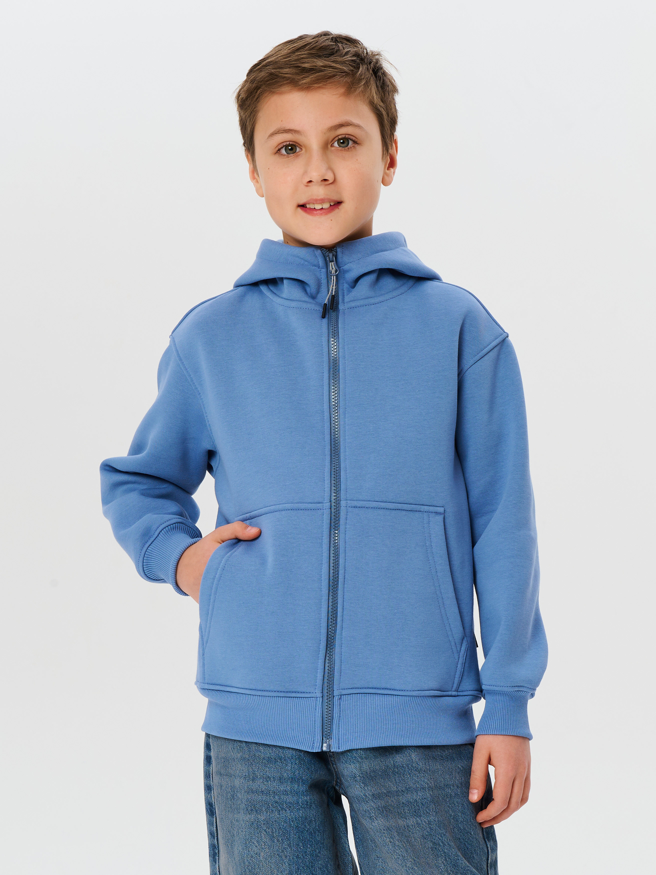 Толстовка детская 23834-449 футер изумруд