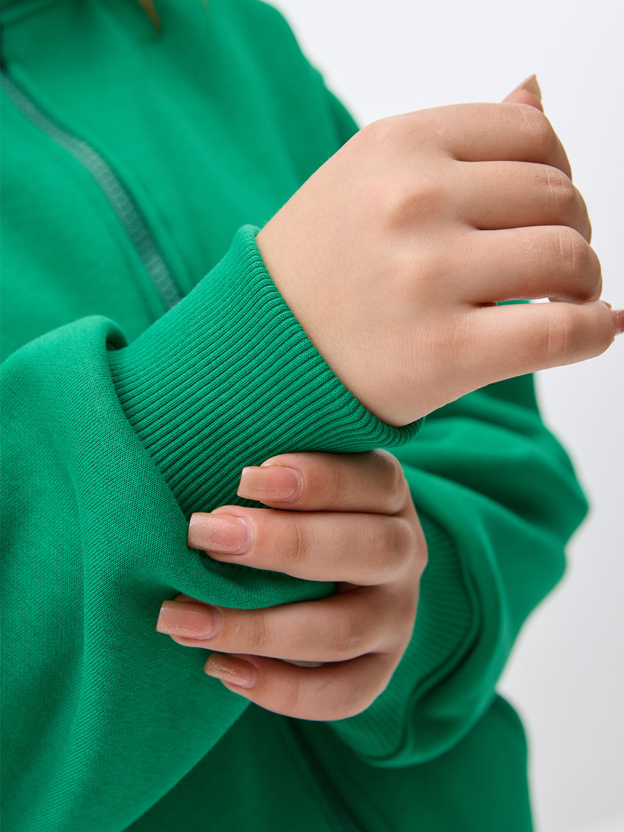 Толстовка детская 23834-449 футер зеленый