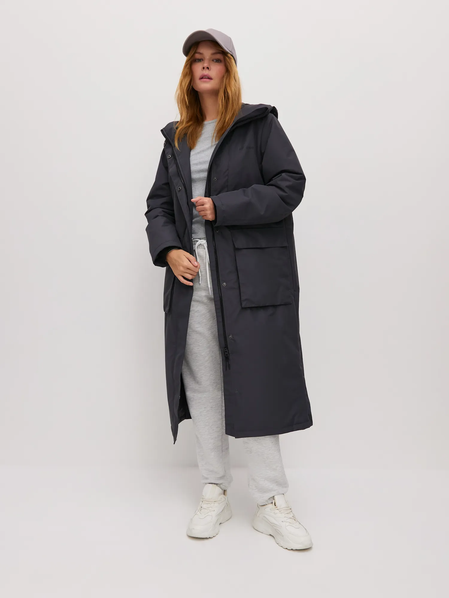 Плащ демисезонный 24272-469 антрацитовый