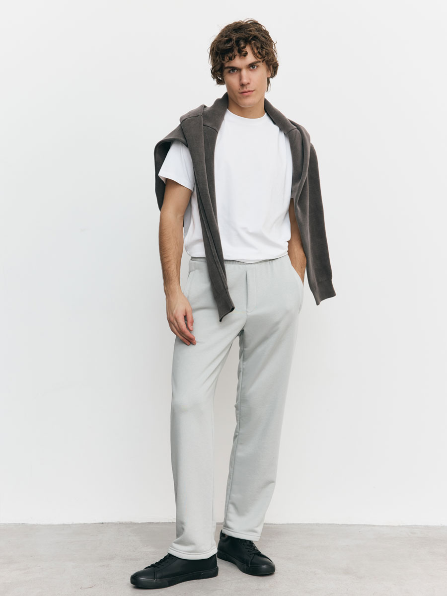 Брюки мужские 25154-497 футер стальной