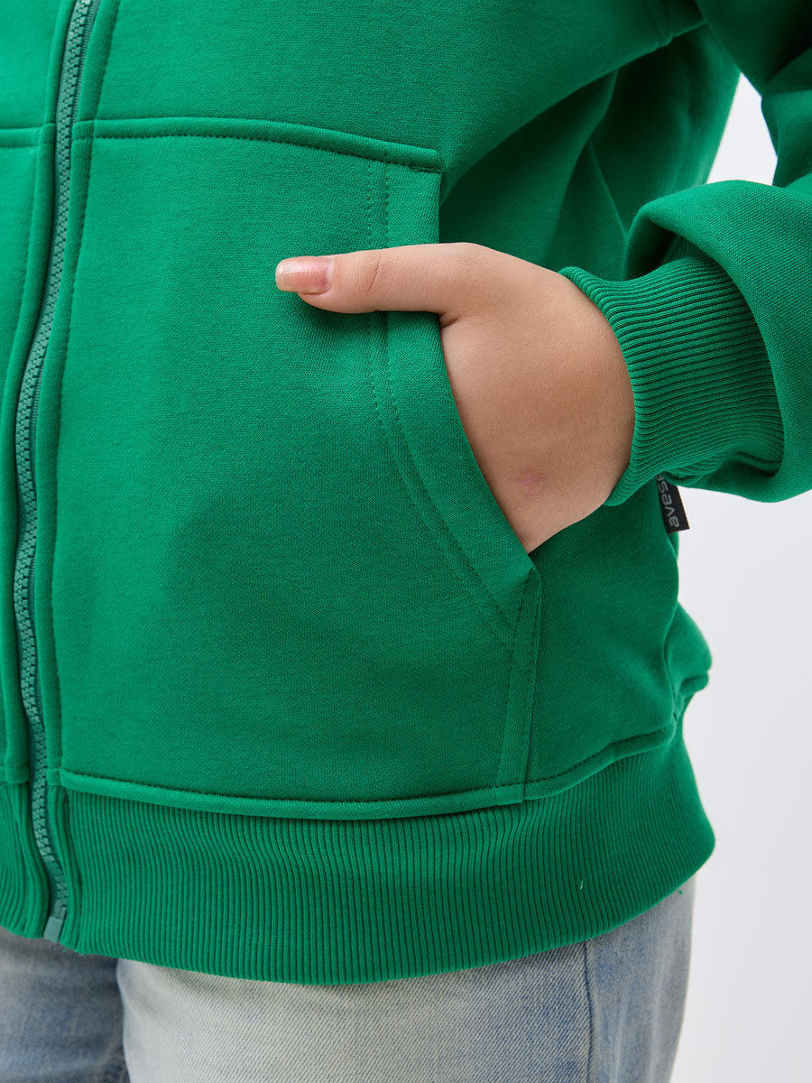 Толстовка детская 23834-449 футер зеленый