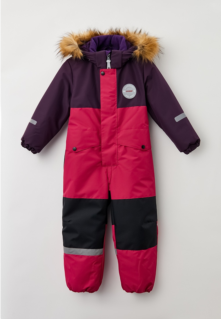 Комбинезон утепленный 23797-425 малиновый/ ежевичный