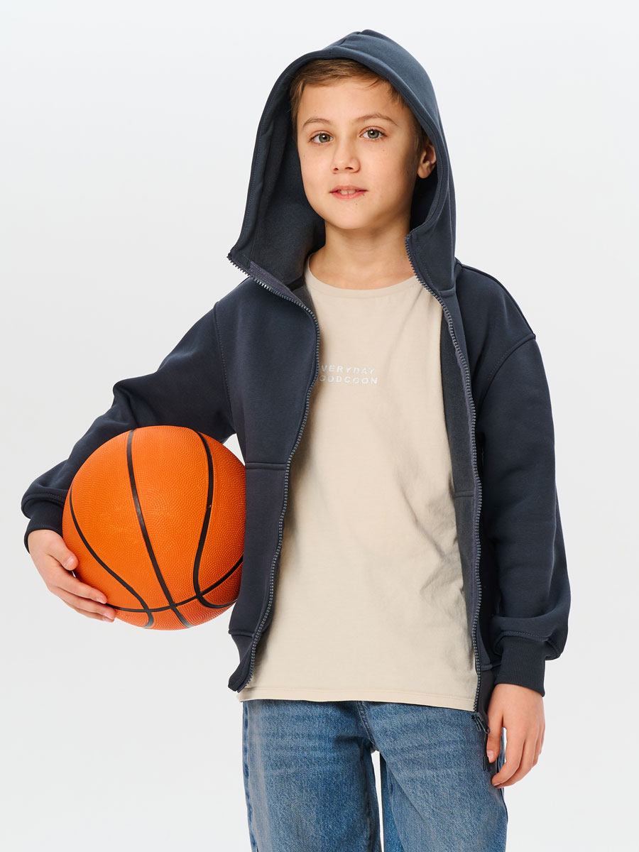 Толстовка детская 23834-449 футер графит