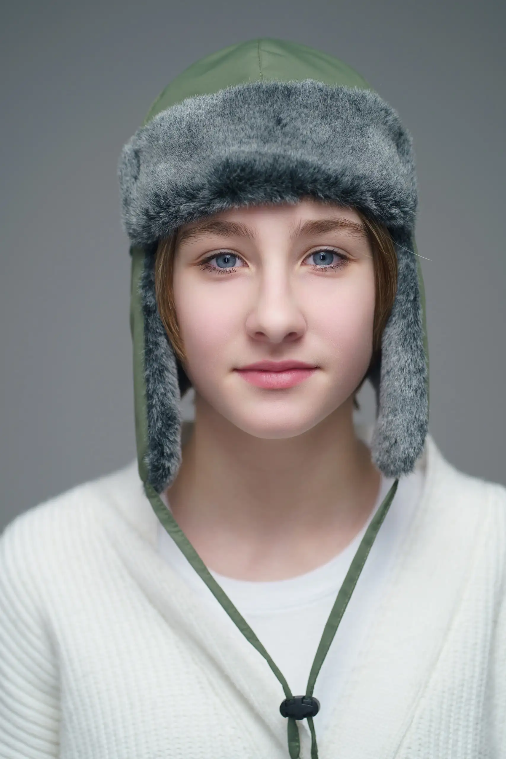 Шапка детская утепленная 23782-06 хаки