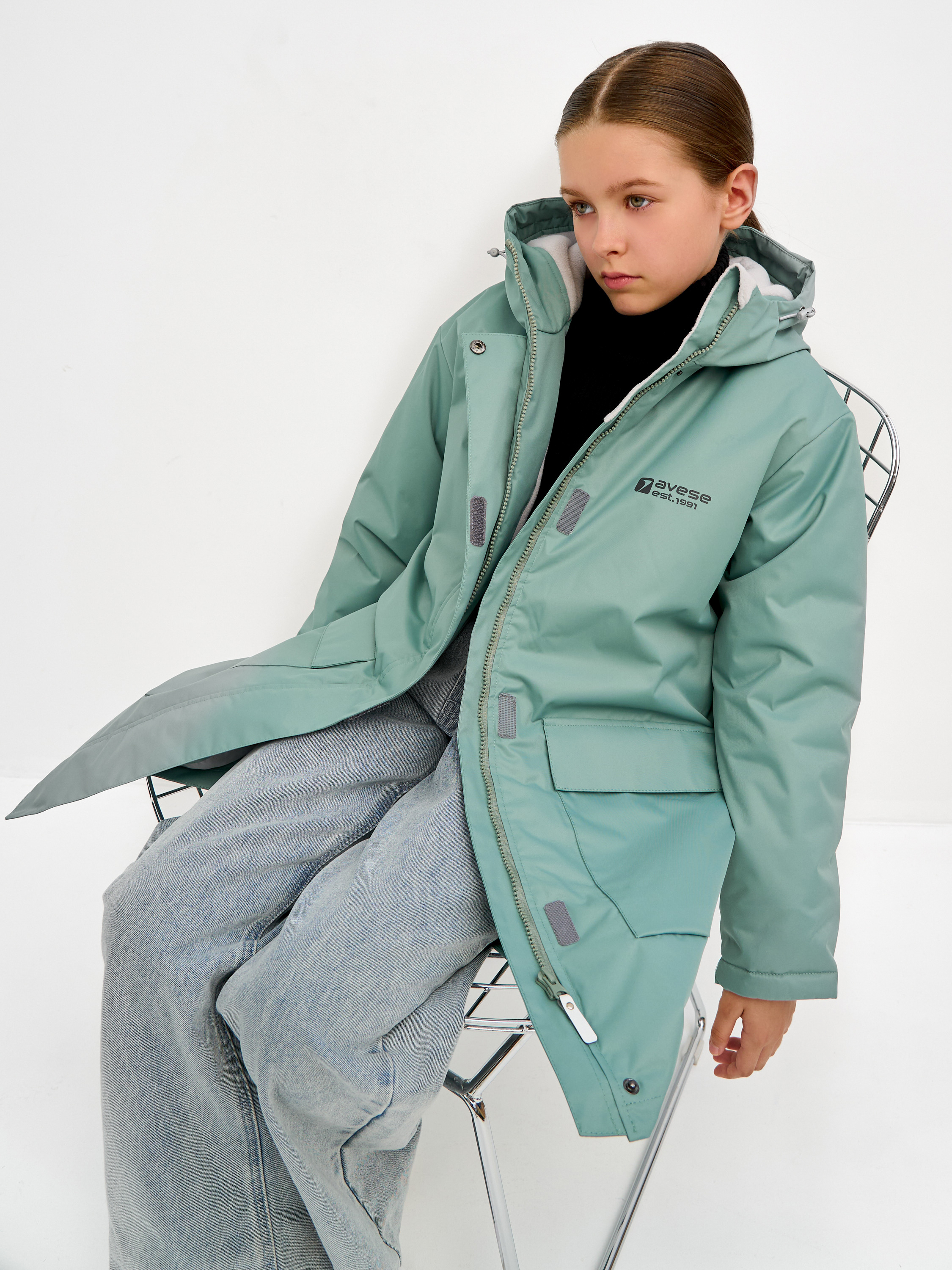 Куртка демисезонная 24672-466 серо-зеленый