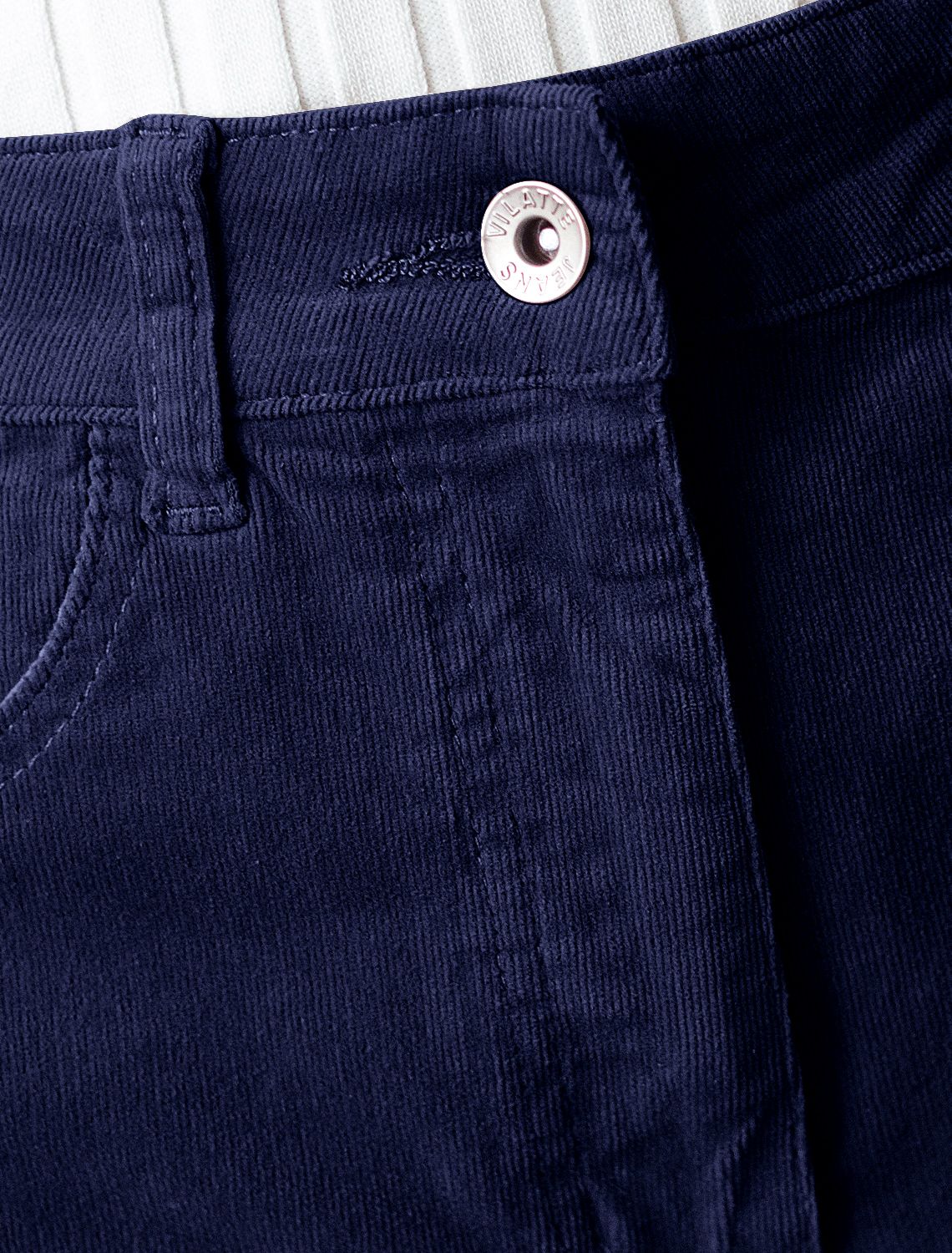 Брюки из эластичного микро-вельвета D24.278 синий