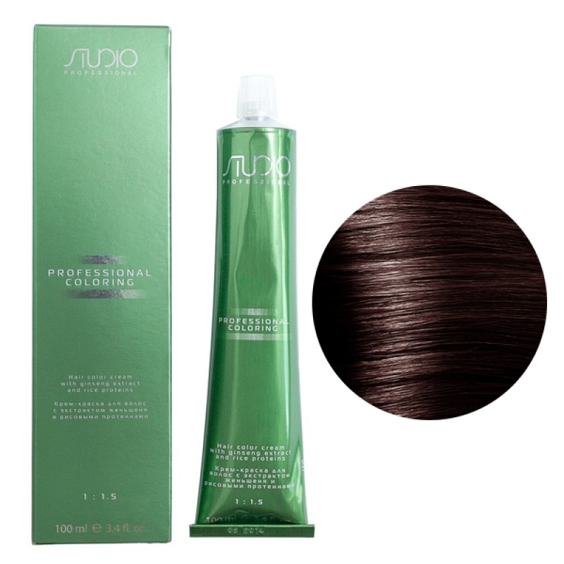 Крем-краска для волос Kapous Studio, 5.4s светлый медно-коричневый, 100мл