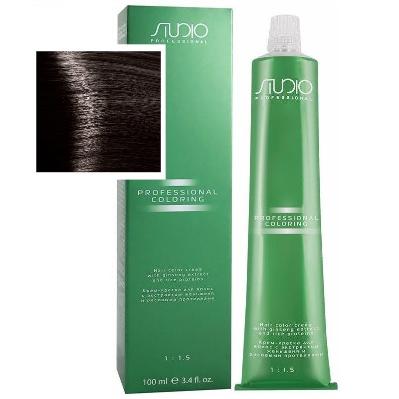 Крем-краска для волос Kapous Studio, 3.0s темно-коричневый, 100мл