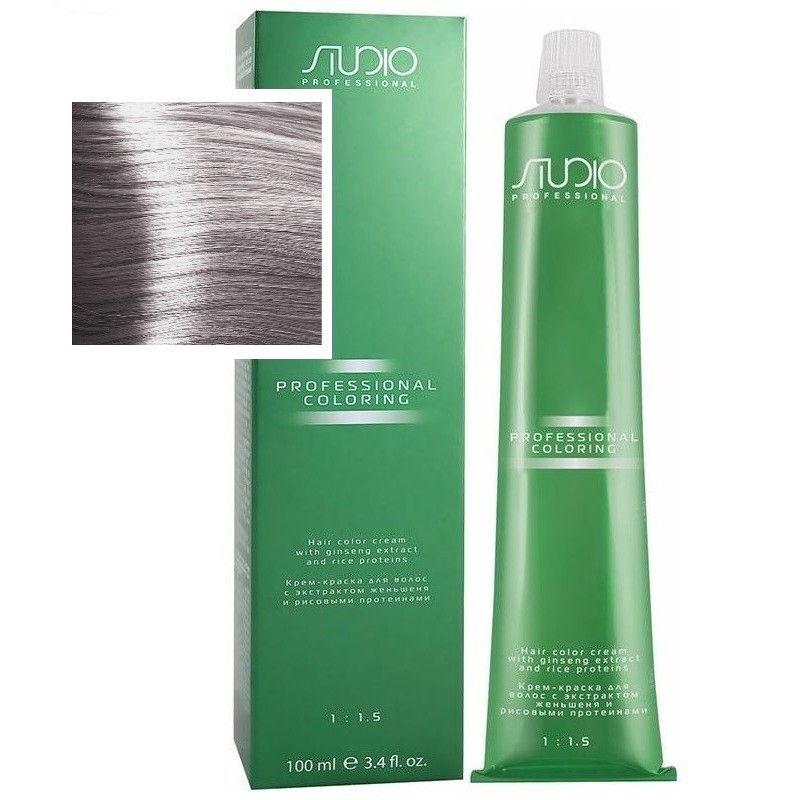 Крем-краска для волос Kapous Studio, 8.12s светлый пепельно-перламутровый блонд, 100мл