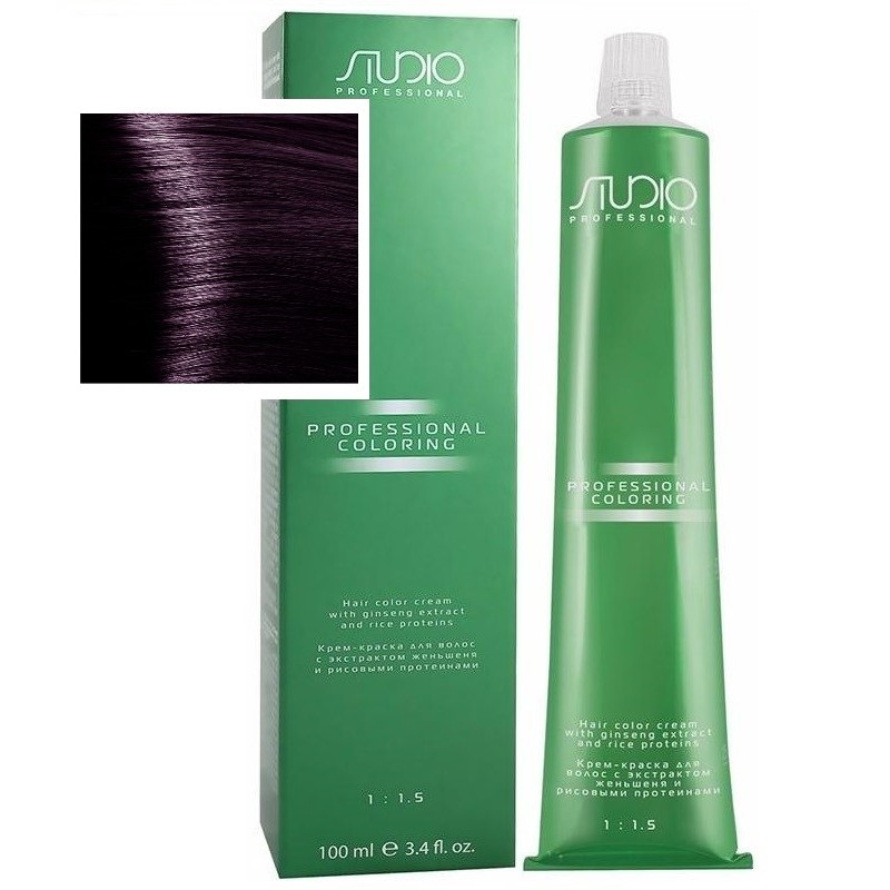 Крем-краска для волос Kapous Studio, 02s Усилитель цвета фиолетовый, 100мл