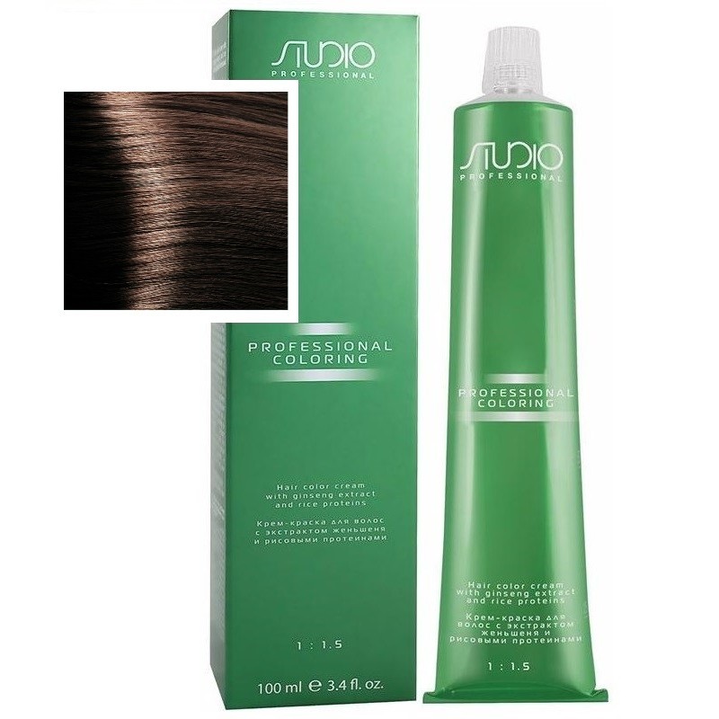 Крем-краска для волос Kapous Studio, 5.23s светло-коричневый бежево-перламутровый, 100мл