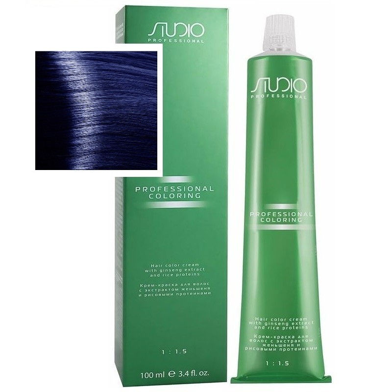 Крем-краска для волос Kapous Studio, 07s Усилитель цвета синий, 100мл