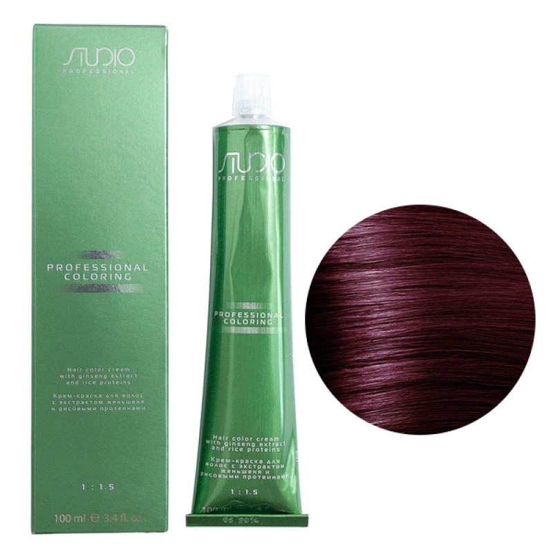 Крем-краска для волос Kapous Studio, 6.62s темный красно-фиолетовый блонд, 100мл