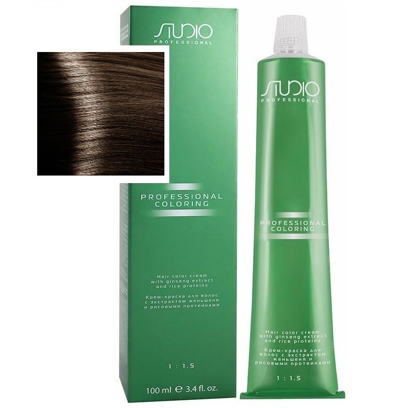 Крем-краска для волос Kapous Studio, 6.13s темно-бежевый блонд, 100мл