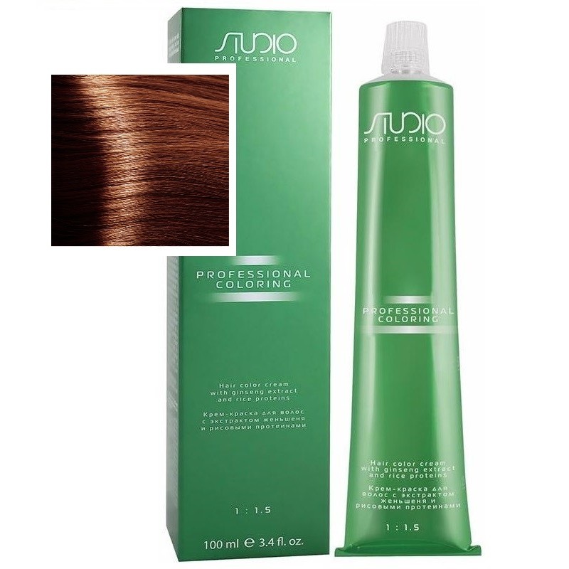 Крем-краска для волос Kapous Studio, 7.43s медно-золотой блонд, 100мл