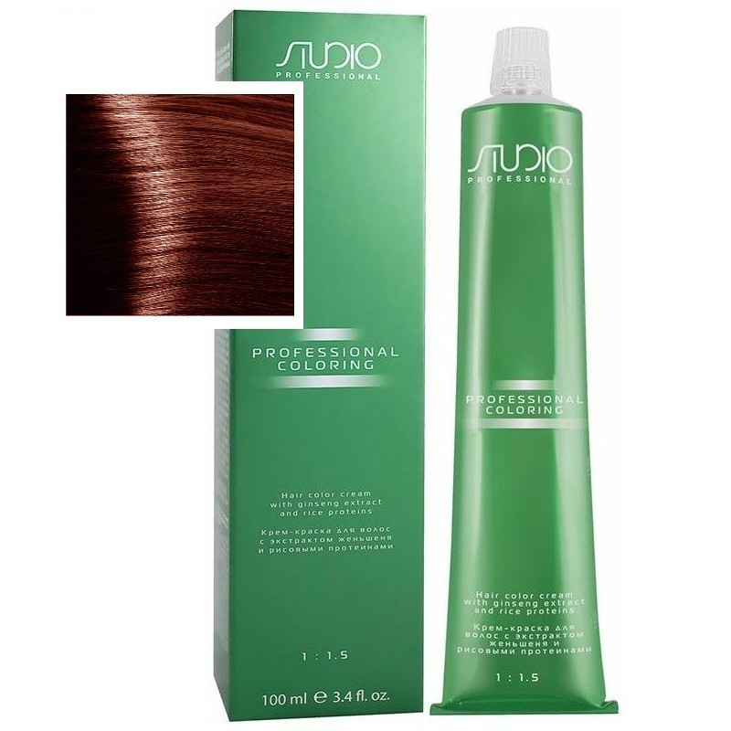 Крем-краска для волос Kapous Studio, 7.4s медно-коричневый блонд, 100мл
