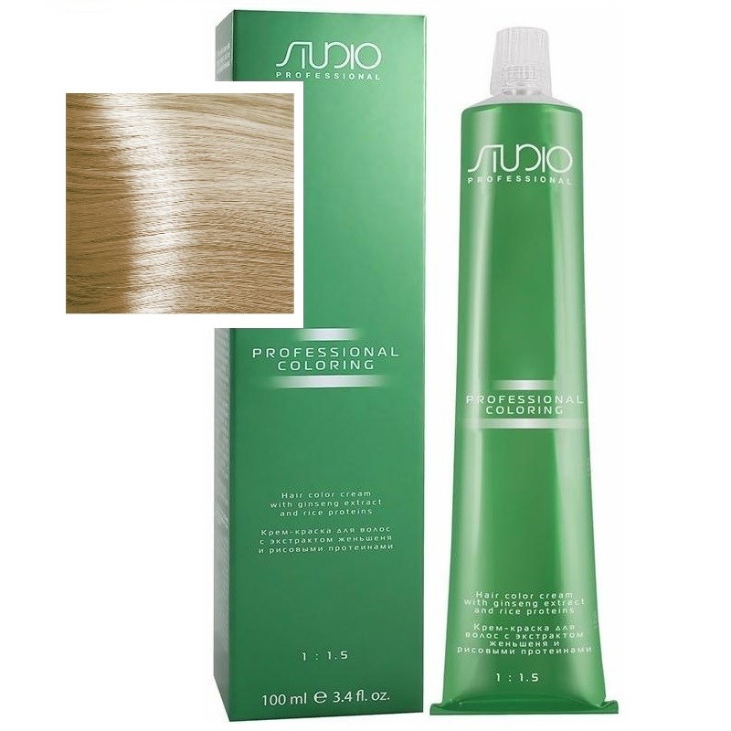 Крем-краска для волос Kapous Studio, 9.02s очень светлый прозрачно-фиолетовый блонд, 100мл