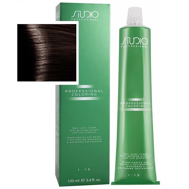 Крем-краска для волос Kapous Studio, 4.81s коричнево-пепельный, 100мл