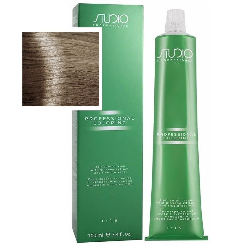 Крем-краска для волос Kapous Studio, 9.1s очень светлый пепельный блонд, 100мл