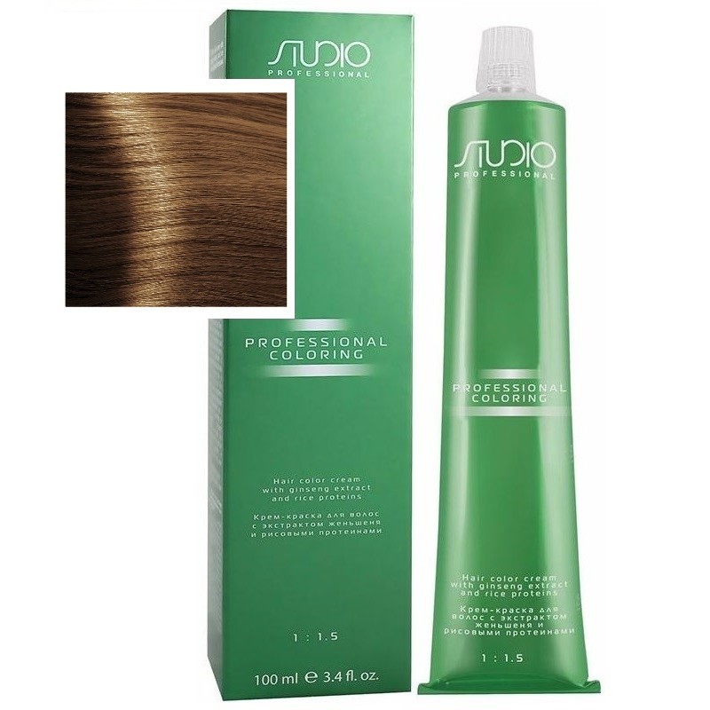 Крем-краска для волос Kapous Studio, 7.3s золотой блонд, 100мл