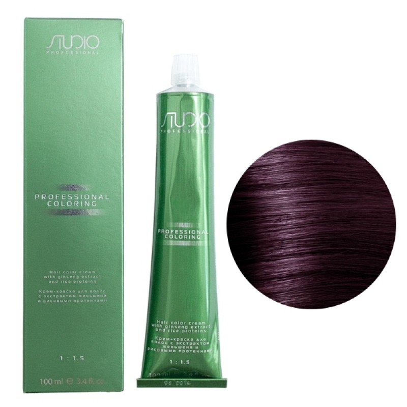 Крем-краска для волос Kapous Studio, 5.62s темный красно фиолетовый, 100мл